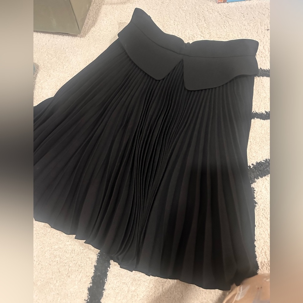 Gucci Black Pleated A-Line Skirt